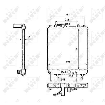 Hladnjak, hlađenje motora NRF NRF 53862 IC-C3CA5E