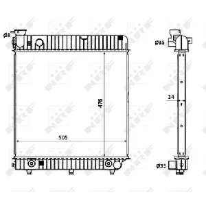 Hladnjak, hlađenje motora NRF NRF 53875 IC-C3C9BD