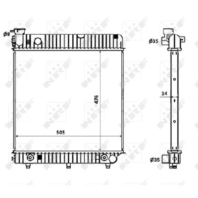 Hladnjak, hlađenje motora NRF NRF 53875 IC-C3C9BD