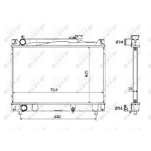 Hladnjak, hlađenje motora NRF NRF 53882 IC-C3CB5F