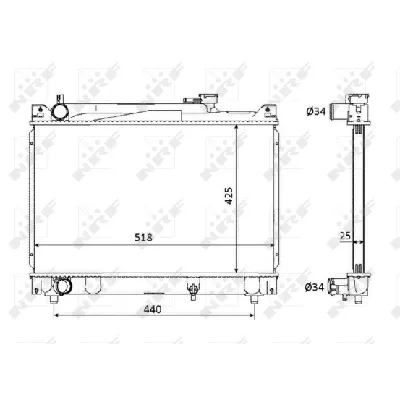 Hladnjak, hlađenje motora NRF NRF 53882 IC-C3CB5F