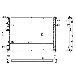 Hladnjak, hlađenje motora NRF NRF 53887 IC-C01C0E