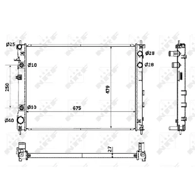 Hladnjak, hlađenje motora NRF NRF 53887 IC-C01C0E