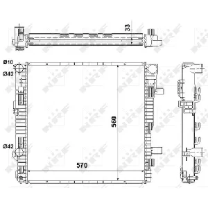 Hladnjak, hlađenje motora NRF NRF 53895 IC-C3FEBF