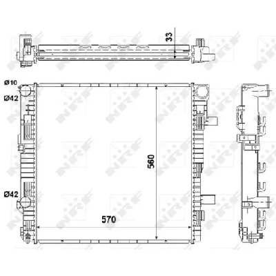 Hladnjak, hlađenje motora NRF NRF 53895 IC-C3FEBF