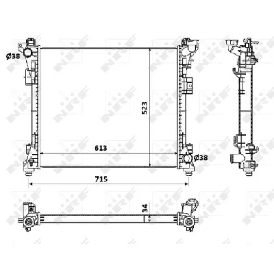 Hladnjak, hlađenje motora NRF NRF 53900 IC-C3CA08