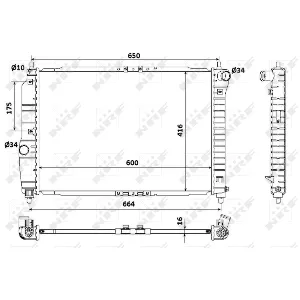 Hladnjak, hlađenje motora NRF NRF 53902A IC-G0K3P7