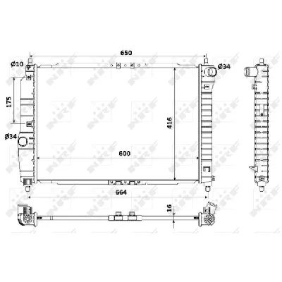 Hladnjak, hlađenje motora NRF NRF 53902A IC-G0K3P7
