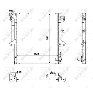Hladnjak, hlađenje motora NRF NRF 53907 IC-C3CB2A