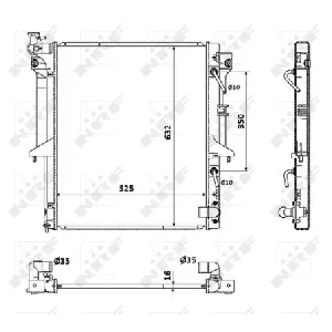 Hladnjak, hlađenje motora NRF NRF 53909 IC-C3CB2C