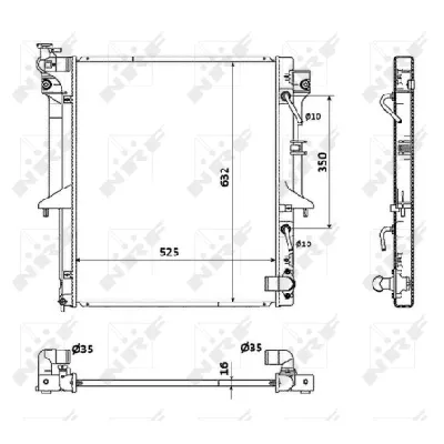 Hladnjak, hlađenje motora NRF NRF 53909 IC-C3CB2C