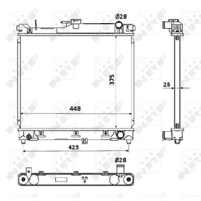 Hladnjak, hlađenje motora NRF NRF 53930 IC-C3CB67