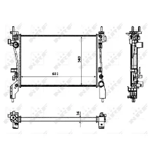 Hladnjak, hlađenje motora NRF NRF 53934 IC-C3CA9C