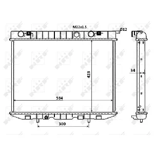 Hladnjak, hlađenje motora NRF NRF 53940 IC-C3CA5F