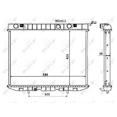 Hladnjak, hlađenje motora NRF NRF 53940 IC-C3CA5F