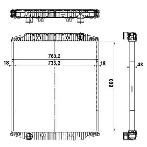 Hladnjak, hlađenje motora NRF NRF 539567 IC-C3FF21