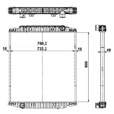 Hladnjak, hlađenje motora NRF NRF 539567 IC-C3FF21