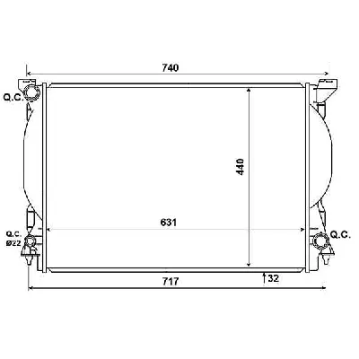 Hladnjak, hlađenje motora NRF NRF 53957 IC-BFFCE6