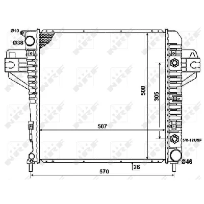 Hladnjak, hlađenje motora NRF NRF 53961 IC-BFFCEA