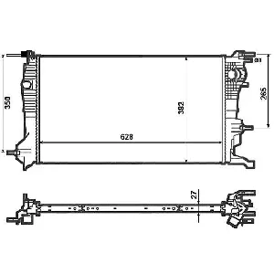 Hladnjak, hlađenje motora NRF NRF 53963 IC-BFFCEC