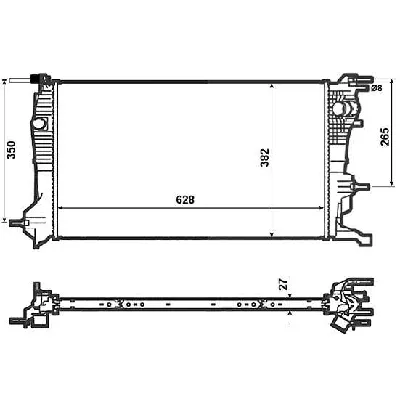 Hladnjak, hlađenje motora NRF NRF 53963 IC-BFFCEC