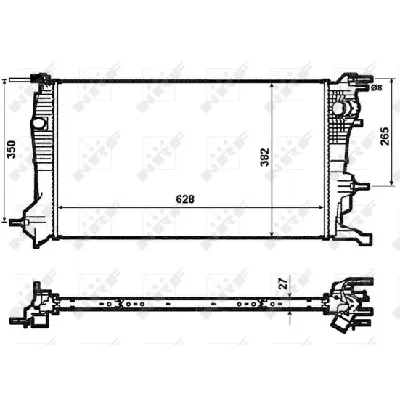 Hladnjak, hlađenje motora NRF NRF 53963 IC-BFFCEC