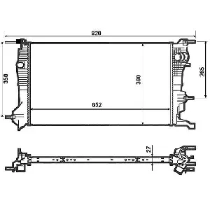 Hladnjak, hlađenje motora NRF NRF 53964 IC-BFFCED