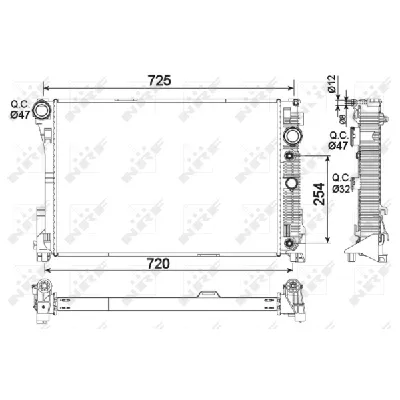 Hladnjak, hlađenje motora NRF NRF 53968 IC-BFFCF1