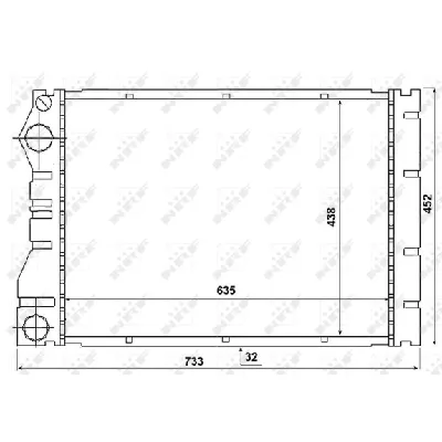 Hladnjak, hlađenje motora NRF NRF 53975 IC-C22DC8