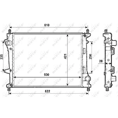 Hladnjak, hlađenje motora NRF NRF 53987 IC-C0E84B