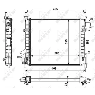 Hladnjak, hlađenje motora NRF NRF 53989 IC-BE6B06