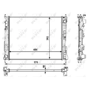 Hladnjak, hlađenje motora NRF NRF 53991 IC-C0E84E