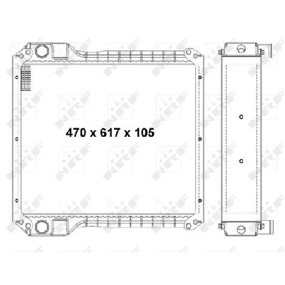 Hladnjak, hlađenje motora NRF NRF 54068 IC-D795D0
