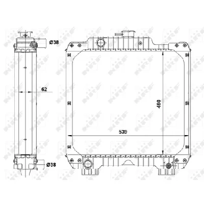 Hladnjak, hlađenje motora NRF NRF 54089 IC-D795D7