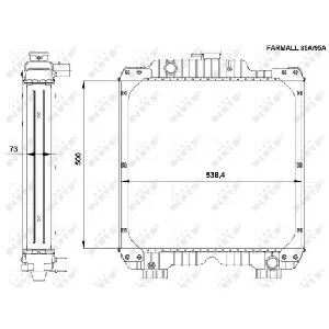 Hladnjak, hlađenje motora NRF NRF 54092 IC-D7963C