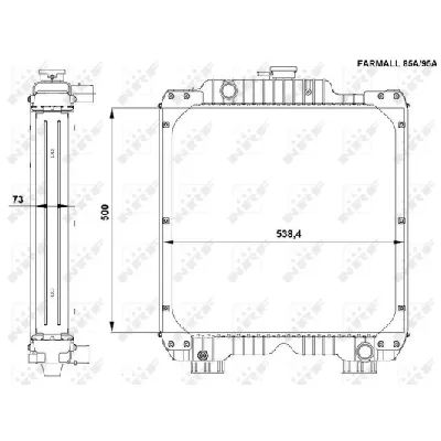 Hladnjak, hlađenje motora NRF NRF 54092 IC-D7963C