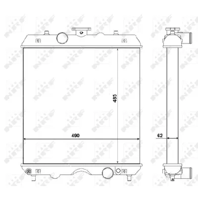 Hladnjak, hlađenje motora NRF NRF 54102 IC-D79649