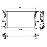 Hladnjak, hlađenje motora NRF NRF 54204A IC-E10FB2