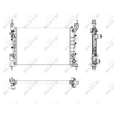 Hladnjak, hlađenje motora NRF NRF 54504 IC-C2FFEF