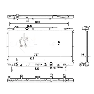 Hladnjak, hlađenje motora NRF NRF 54505 IC-DEB317