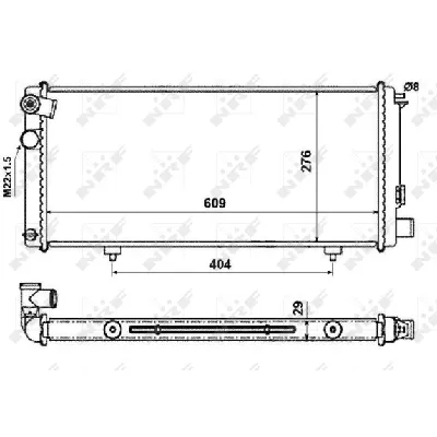 Hladnjak, hlađenje motora NRF NRF 54628 IC-AE57C3