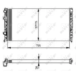 Hladnjak, hlađenje motora NRF NRF 54696 IC-AE57E5