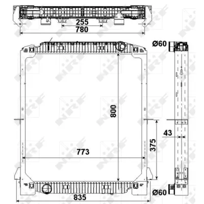 Hladnjak, hlađenje motora NRF NRF 549567 IC-C3FF24