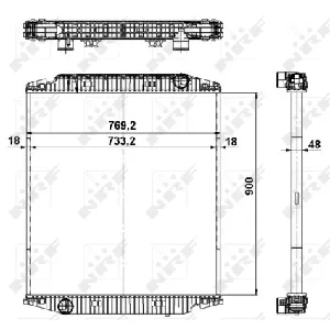 Hladnjak, hlađenje motora NRF NRF 549568 IC-D16032