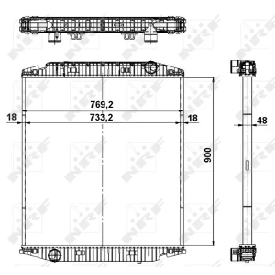 Hladnjak, hlađenje motora NRF NRF 549568 IC-D16032