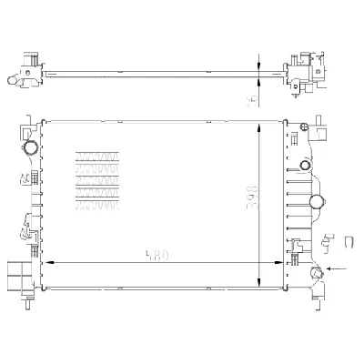 Hladnjak, hlađenje motora NRF NRF 550003 IC-G0R2EK