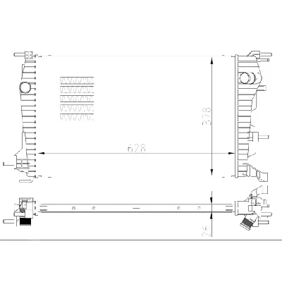 Hladnjak, hlađenje motora NRF NRF 550004 IC-G0R2EL