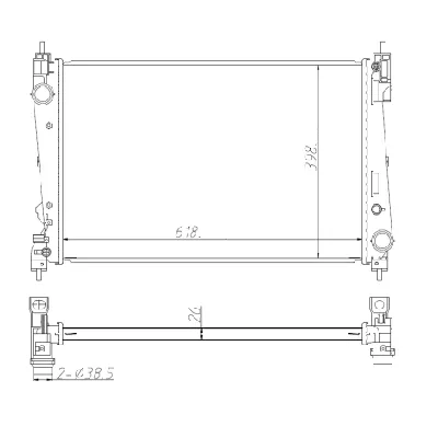 Hladnjak, hlađenje motora NRF NRF 550005 IC-G0R2EM