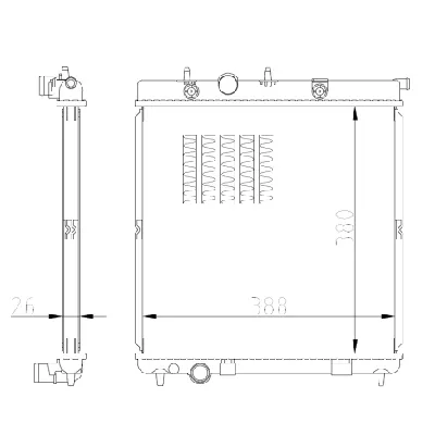 Hladnjak, hlađenje motora NRF NRF 550016 IC-G0R2EX