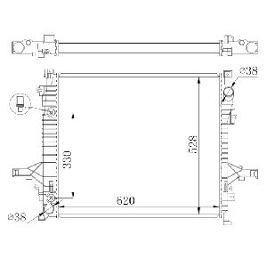 Hladnjak, hlađenje motora NRF NRF 550019 IC-G0R2EZ